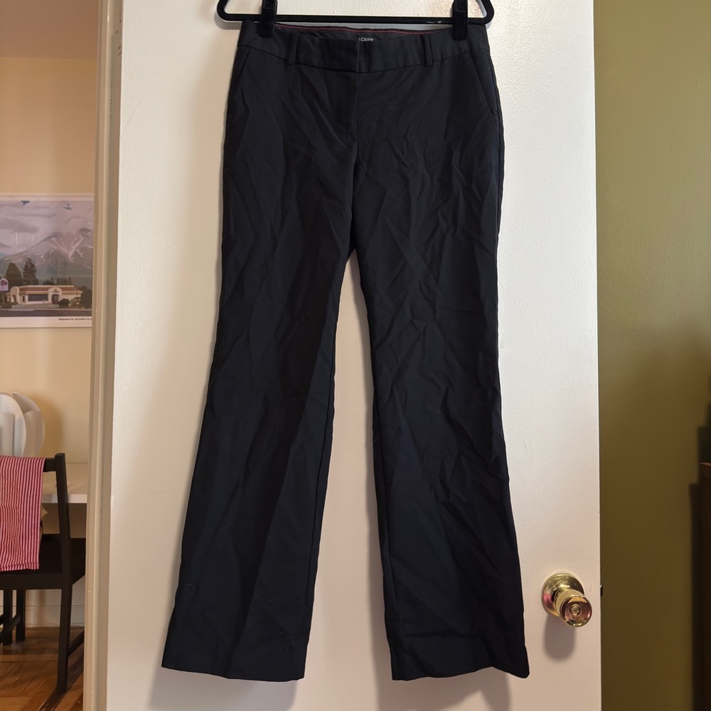 Vintage J.Crew 100% wool black city fit low rise trousers size 6 / 28